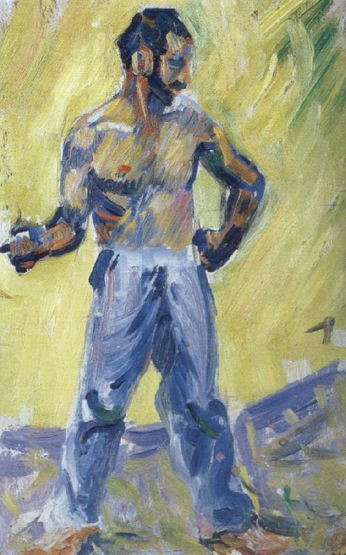 Paul Signac boules player Norge oil painting art